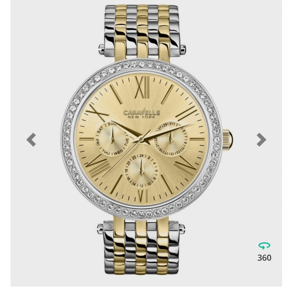 Caravelle Ny Faux Diamond Wrist Watch